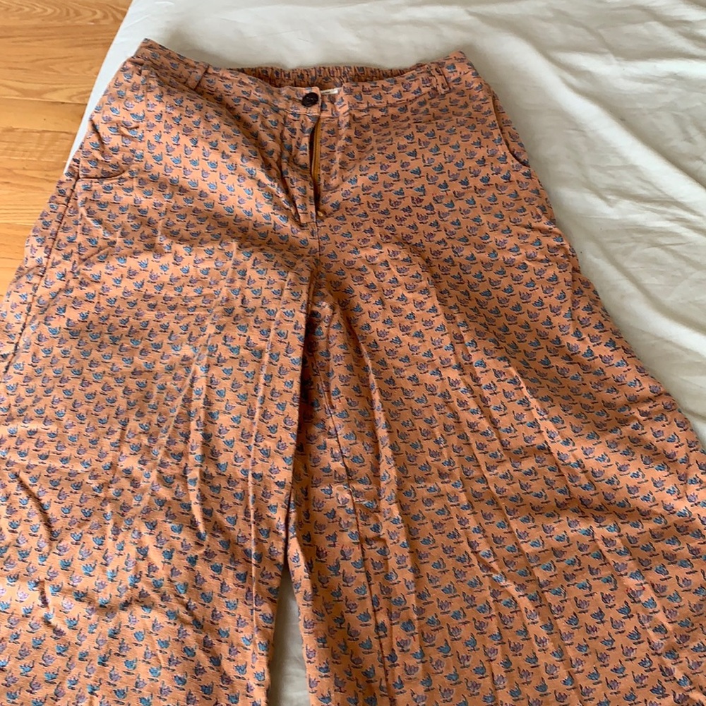 Gorgeous print wide leg cotton pants from India